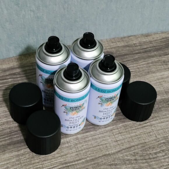 4 Pack Power Stick Brazilian Mist Body Spray Pistachio & Salted Caramel 3.5 Oz - Picture 6 of 7